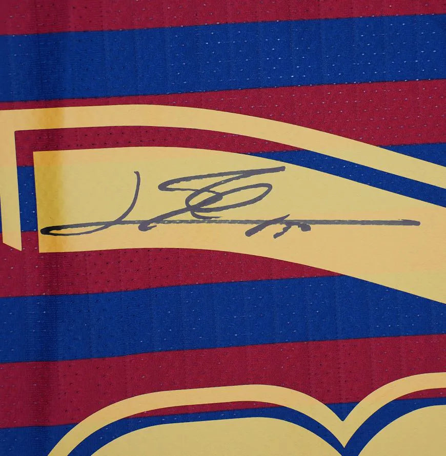 Lionel Messi Official Ballon d'Or™ Back Signed and Hero Framed Barcelona 2018-19 Authentic Home Shirt: 778 Appearances Edition