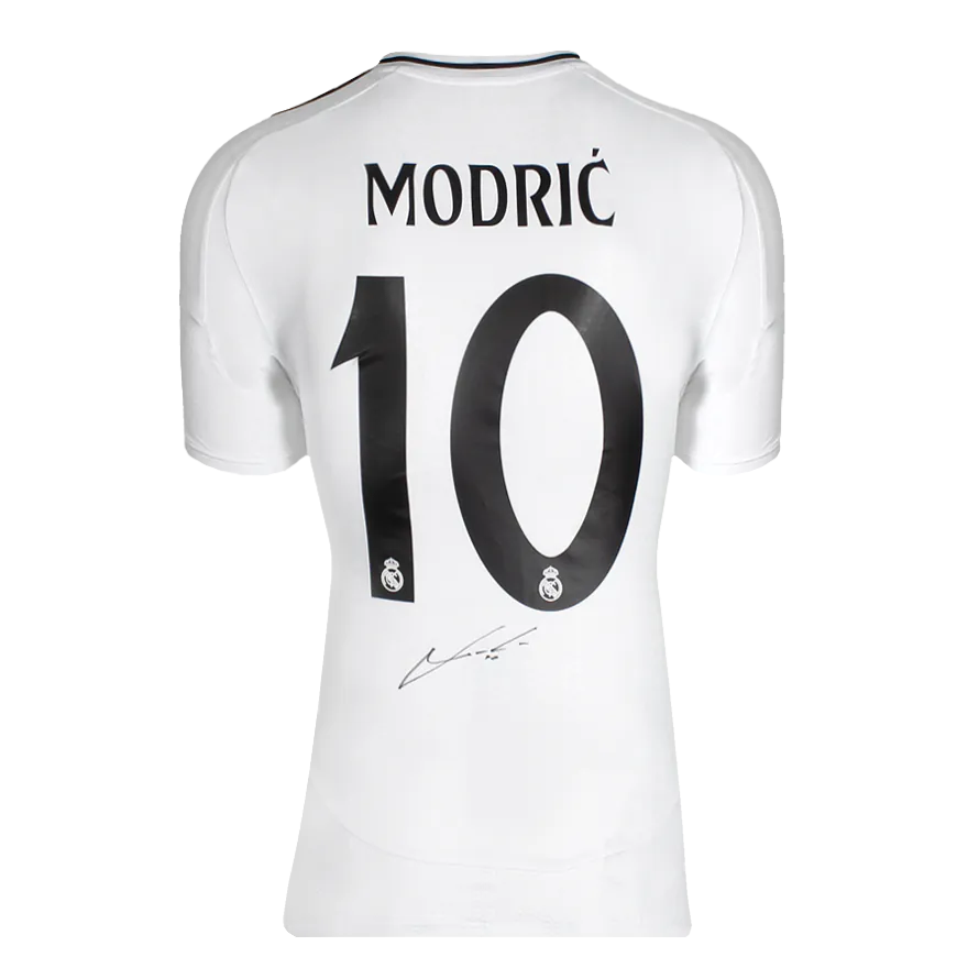 Luka Modric Official Ballon d'Or™ Back Signed and Hero Framed Real Madrid 2024-25 Home Shirt