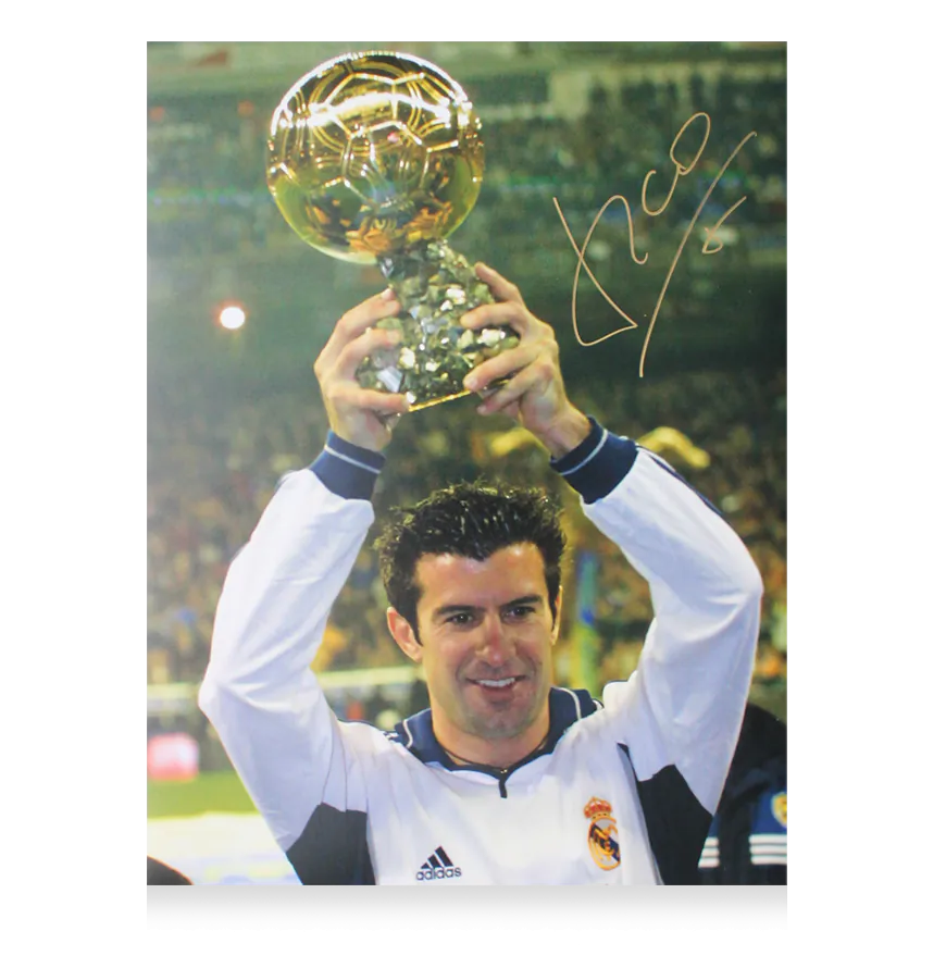 Luis Figo Official Ballon d'Or™ Signed Real Madrid Photo: 2000 Ballon d'Or Winner
