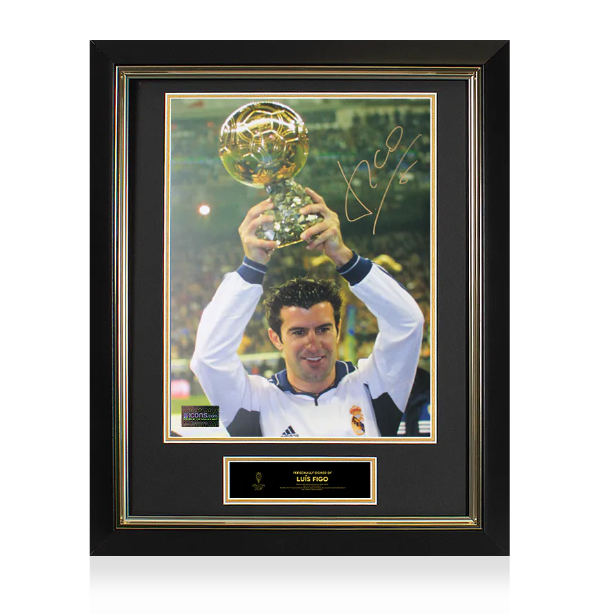 Luis Figo Official Ballon d'Or™ Signed Real Madrid Photo: 2000 Ballon d'Or Winner