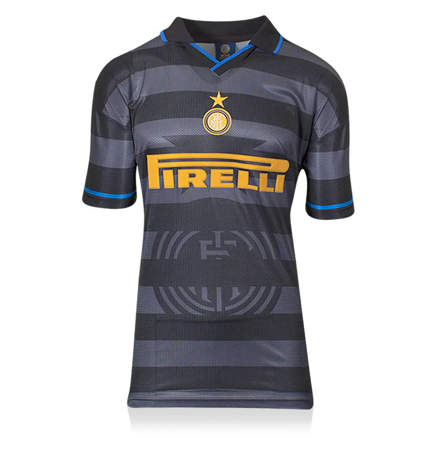 Ronaldo Official Ballon d'Or™ Back Signed and Hero Framed Internazionale 1998 UEFA Cup Final Shirt