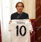 Luka Modric Official Ballon d'Or™ Back Signed and Hero Framed Real Madrid 2024-25 Home Shirt