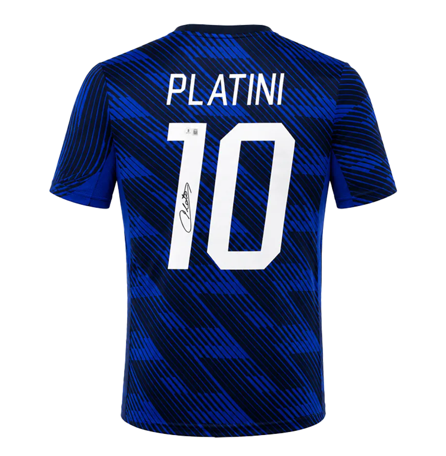 Michel Platini Official Ballon d'Or™ Back Signed and Hero Framed France 2026 Home Shirt