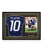 Michel Platini Official Ballon d'Or™ Back Signed and Hero Framed France 2026 Home Shirt