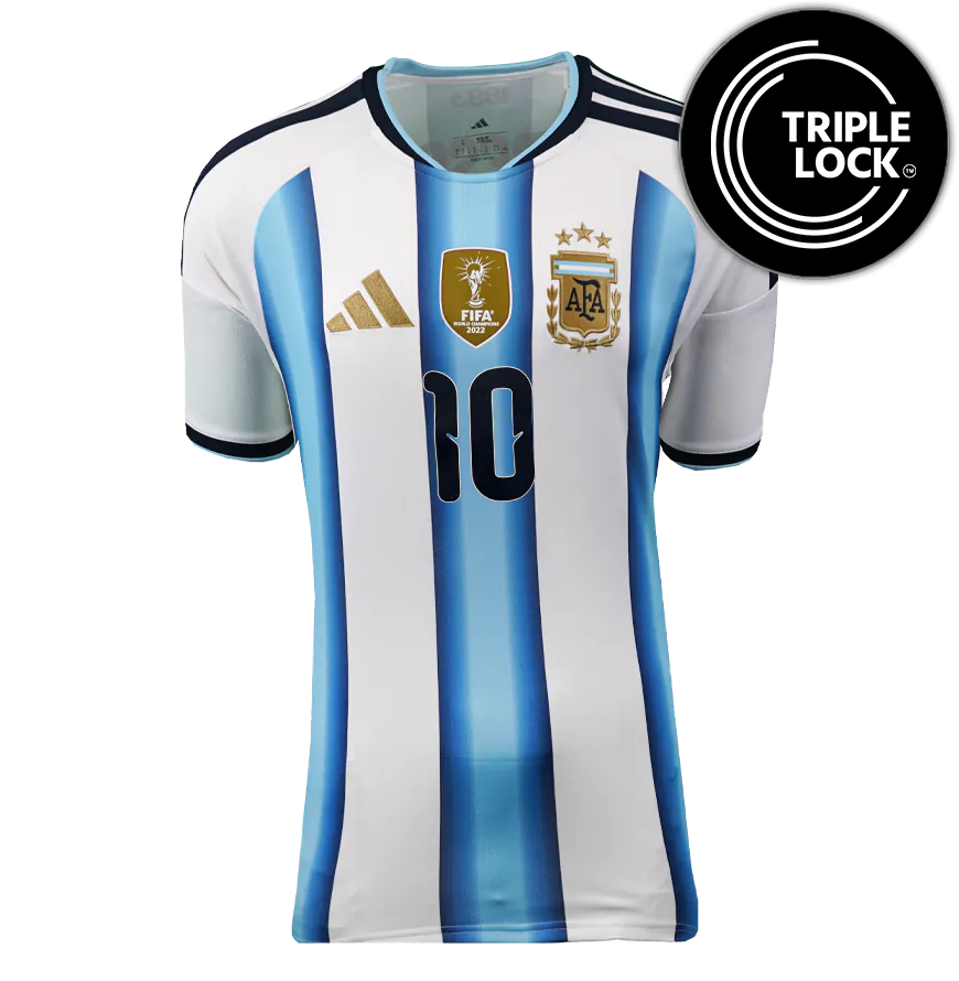 Lionel Messi Official Ballon d'Or™ Back Signed and Hero Framed Argentina 2026 Home Shirt