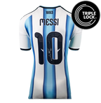 Lionel Messi Official Ballon d'Or™ Back Signed and Hero Framed Argentina 2026 Home Shirt