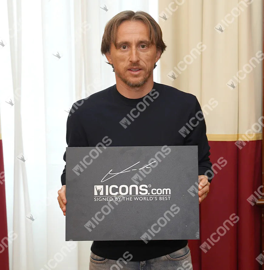 Luka Modric Official Ballon d'Or™ Back Signed and Hero Framed Real Madrid 2024-25 Home Shirt