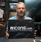 Placa y marco de fotos oficiales con autógrafo del Balón de Oro™ de Marco van Basten: ganador de 1988